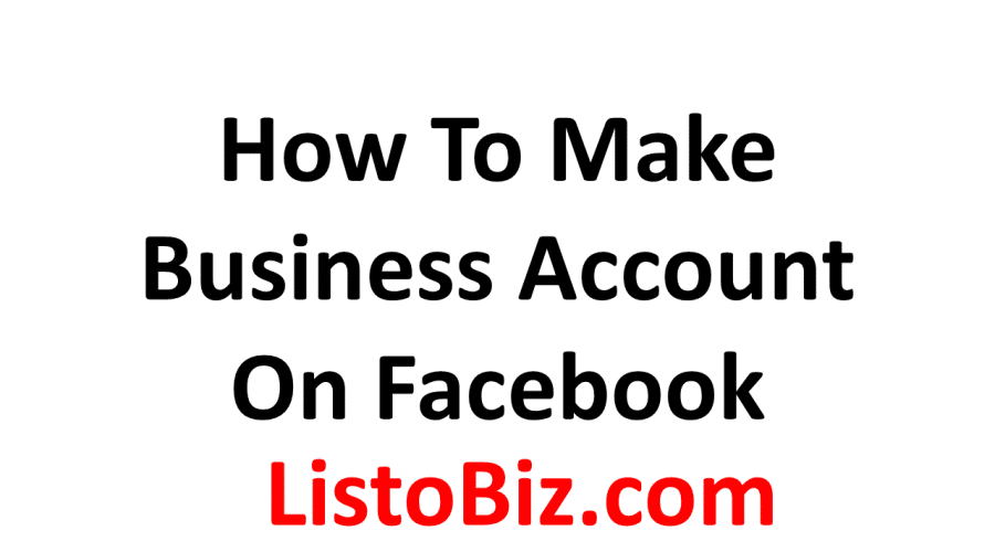 How to make business account on facebook