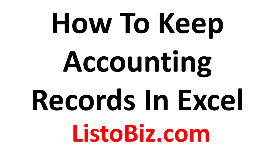 How to keep accounting records in excel