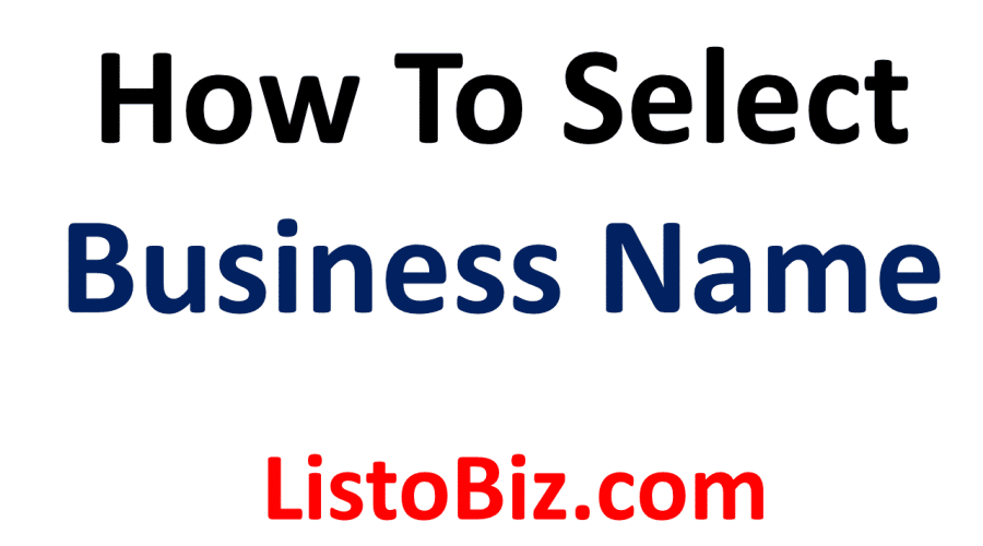 How to select business name